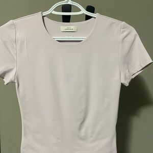 Babaton Soft Cream Short Sleeve Top